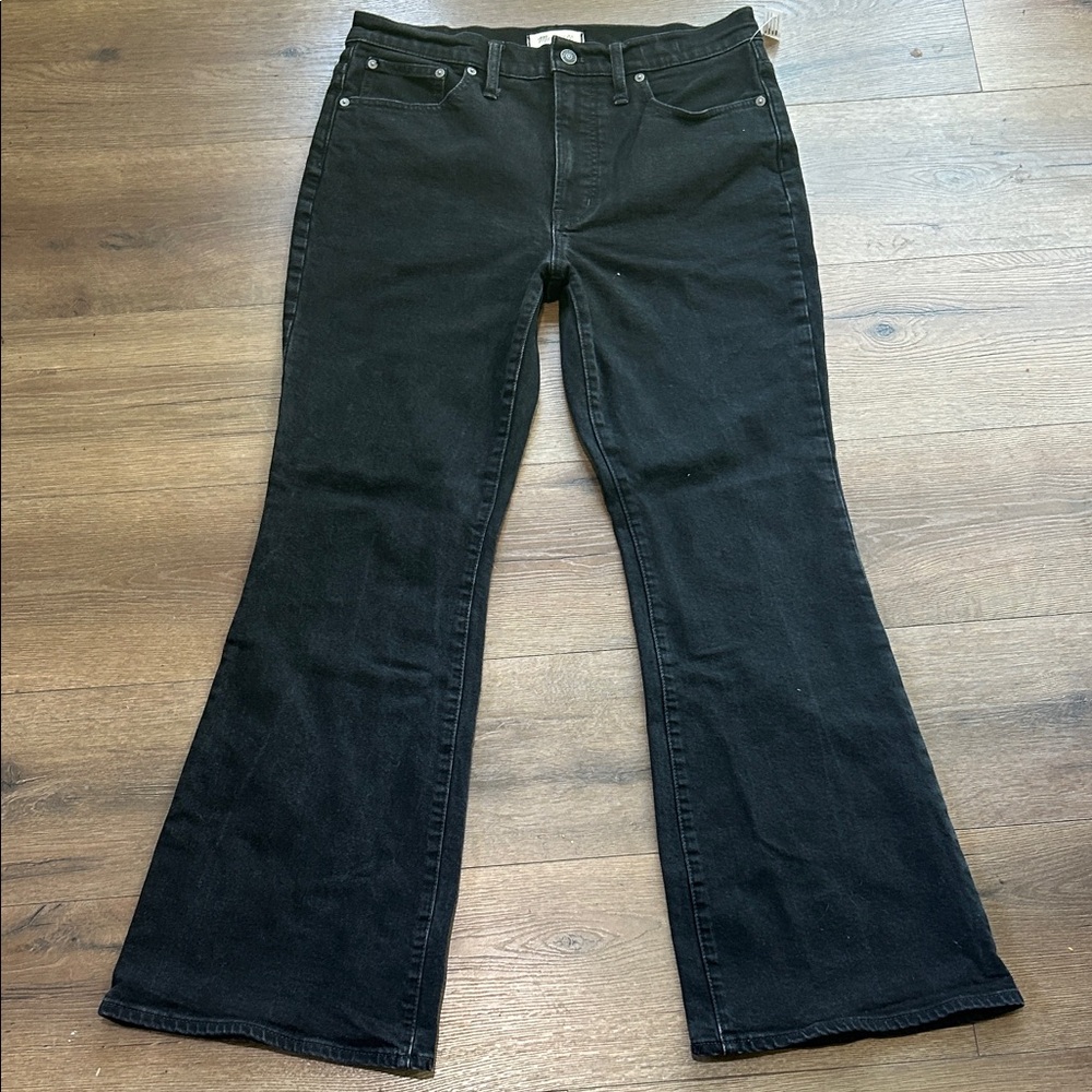 Madewell Black Flared High-Rise Jeans !! Size 30